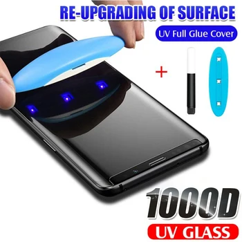 UV Sıvı Tutkal 1000D Temperli Cam İçin iPhone 12 Pro Max Ekran Koruyucu İçin iPhone 12 5.4 6.1 6.7 inç Koruyucu Cam Filmi 3