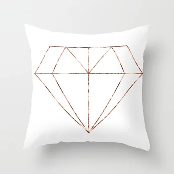 İskandinav Tarzı Pembe Yastık Mermer Geometrik Serisi Bel Istirahat Kapak Kanepe Yastık ile Çıkarılabilir 3