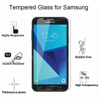 9 H Temperli Cam Samsung Galaxy J7 J5 J3 2016 2017 Ekran Koruyucu Için Samsung J7 J5 J3 J5 J7 Başbakan J6 Temperli Cam 1