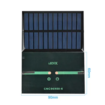 LISM 5 Pcs 6 V 100mA güneş panelleri Polikristal 90x60mm Mini Sunpower Güneş Hücreleri DIY Fotovoltaik Paneli için pil şarj cihazı