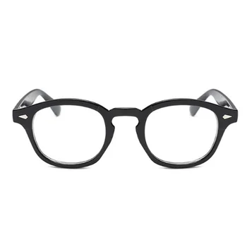 Yuvarlak Gözlük Çerçevesi Vintage Perçin klasik Gözlük Küçük Boy Gözlük Çerçeveleri Ultralight Şeffaf Şeffaf Lens Gözlük Unisex