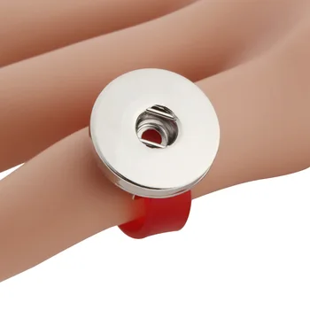 Sıcak Satış 016 Ayarlanabilir Silikon Basın Yapış Düğmeler Bahar Düğme Kristal Yüzükler Kadınlar Için Fit 18mm Düğmeler Yüzük Snaps Takı