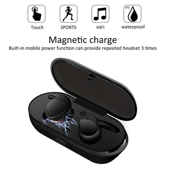 Y30 TWS kablosuz Kulaklık Blutooth V5. 0 Kulaklık HiFi Ses Stereo Spor iphone için mikrofonlu kulaklık Android Telefon Kulaklık