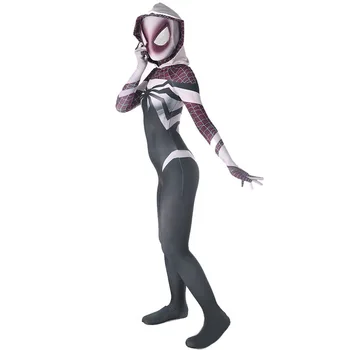 İnanılmaz Gwen Stacy Kostüm Lycra Spandex 3D Baskı Disfraces De Cadılar Bayramı Kostüm Cosplay Bodysuit Süper Kahraman Kostüm Zentai