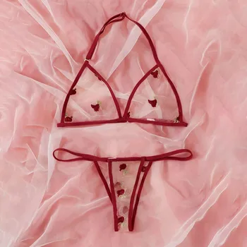 Egzotik Giyim Şehvetli Iç Çamaşırı Kadın Iç Çamaşırı Perspektif Dantel Seksi Iç Çamaşırı Porno Sutyen G-String Halter Seks Erotik Kostümleri