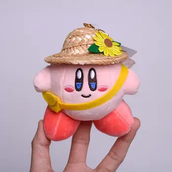 10 CM Sevimli Karikatür Yıldız Kirby peluş oyuncak Hasır Şapka Yıldız Kirby 3 Stil Yumuşak Dolması Peluş Bebek Pembe Kirby Kolye Kız Tatil Hediye