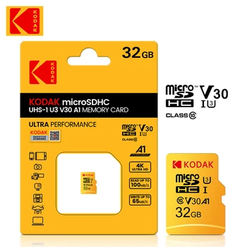 KoDak 100 % Orijinal Micro SD Kart Sınıf 10 TF Kart 32 gb 64 gb 128 gb 256 gb hafıza kartı için smartphone masa PC