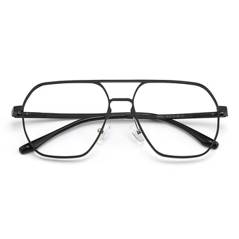Gmei Optik Pilot Retro Alüminyum Magnezyum Erkek Gözlük Çerçevesi yaylı menteşeler İle Marka Tasarımcısı Kare Gözlük Çerçeveleri GF9003 0