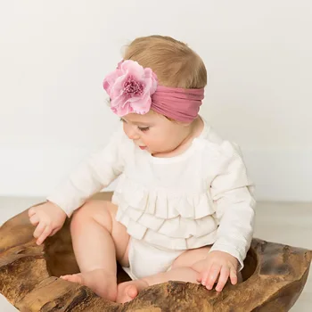 Güzel Çiçek Bebek Kız Bantlar Yenidoğan Saç Bandı Sevimli Bebek Yay Dantel Elastik Yay Şapkalar Çocuklar Hediye Kızlar Saç Aksesuarları 0