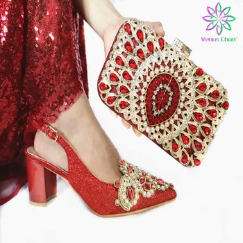 Gümüş Renk Yeni Varış İtalyan Kadın Ayakkabı ve çanta seti Yüksek Kalite Yeni Tasarım Nijeryalı Lady Eğlence Ayakkabı ve Çanta için Parti 1