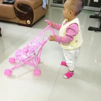 Bebek Bebek Arabası Seti Arabası Oyuncak Oyna Pretend oyuncak seti Bebek Arabası Çocuklar için Oyun Evi Bebek Aksesuarları eğitici oyuncak Kızlar