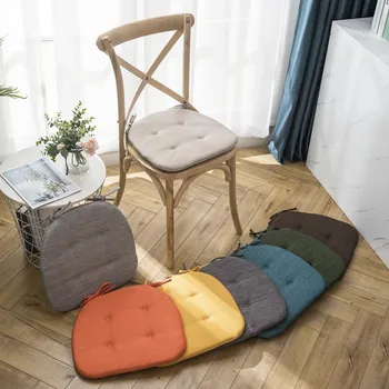 Moda kaymaz Keten sandalye minderi Ev Sünger Renkli Yemek Odası sandalye minderleri Paletler için Açık Bahçe Yastıkları 4