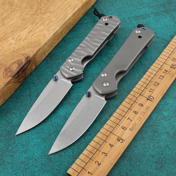 Katlanır bıçak Samll CR Sebenza Şam / D2 Blade Titanyum kolu EDC / Açık / Kamp / Balıkçılık / Mutfak / Cep Bıçak