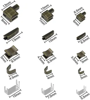 10/12/123 Pcs Metal Fermuar Stoper Kafa Zip Kaydırıcılar Tutucu Ekleme Pin Fermuar Üst Biter için Ceket Ceket Fermuar tamir kiti