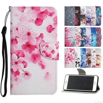 Cüzdan kılıf deri kılıf Için Xiao mi mi 10 10 T 11 Lite Pro POCO X3 NFC Pro telefon kitap kapağı Kelebek çiçek Kedi Flamingo Boyalı 2