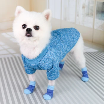 Sıcak Rahat sıcak tutan çoraplar Sevimli Elastik Streç Kapalı Giyim Sevimli Yüksek Küçük Orta Köpekler Kediler Malzemeleri Köpek Streç Çorap 0
