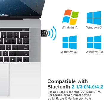 USB Bluetooth 5.0 Adaptörü Ses Bluetooth Dongle Verici USB Bluetooth Alıcısı Kablosuz Adaptör Bilgisayar PC Laptop için