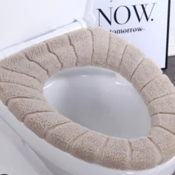 Iskandinav Örme ısıtıcı tuvalet kapağı koltuk minderi Kapak O-ring Ev Kalın Yıkanabilir Closestool yumuşak Mat ısıtıcı Banyo Malzemeleri