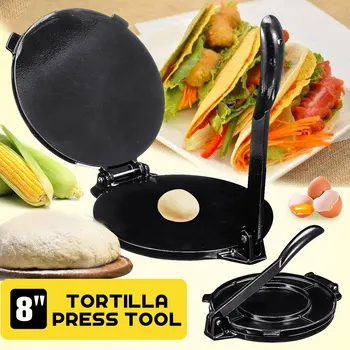 Alüminyum Alaşım 8 İnç Katlanabilir Tortilla Makinesi Basın Et Gözleme burger presi Alet Pasta Araçları Mutfak Aksesuarları Bakeware