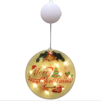 Noel LED ışıkları süsler noel pencere dekor ışıkları vantuz asılı ışıklar noel süslemeleri ev için Navidad