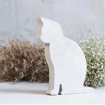 Beton sevimli miyav Kitap Ayracı Paperweight kedi çalışma oturma odası kahve dükkanı yaratıcı süsler silikon kalıp