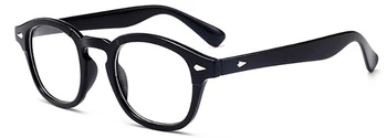 Johnny Depp Tarzı Gözlük Küçük Erkekler Retro Vintage Reçete Gözlük Kadın Optik Gözlük Çerçevesi Şeffaf lens Gözlük 2