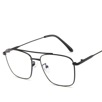 2021 Yeni Moda Metal Kare Gözlük Çerçeve Kadınlar Lüks Marka Tasarım Vintage Shades Optik Gözlük Erkekler Ince Sınır Gözlük 1