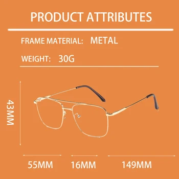 2021 Yeni Moda Metal Kare Gözlük Çerçeve Kadınlar Lüks Marka Tasarım Vintage Shades Optik Gözlük Erkekler Ince Sınır Gözlük 5