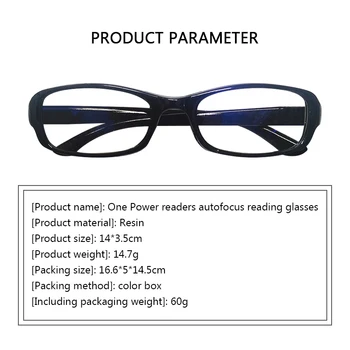 Ping Yeni Mulifokal Bir Güç Okuyucular İçin Yüksek Kalite Kadın Erkek Otomatik Ayarlama Bifokal Okuma Gözlükleri + 50 + 250 1