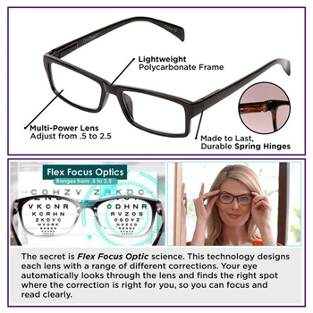 Ping Yeni Mulifokal Bir Güç Okuyucular İçin Yüksek Kalite Kadın Erkek Otomatik Ayarlama Bifokal Okuma Gözlükleri + 50 + 250 4