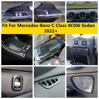 Dashboard Ön AC Hava Hoparlör Başkanı ışık Su Bardağı Pencere Asansör Kapak Trim Aksesuarları Mercedes-Benz C Sınıfı Için W206 Sedan 2022