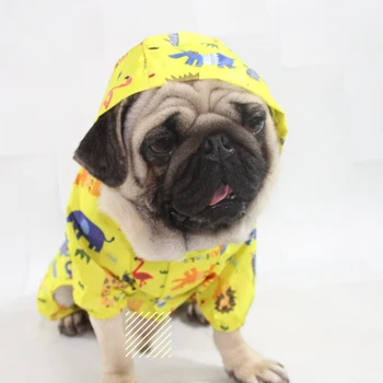 Köpek Yağmurluk Tulum Su Geçirmez Giyim için Köpek Yağmur Ceket Schnauzer Pug Fransız Bulldog Galce Corgi Giysileri Pet Kıyafet 2021