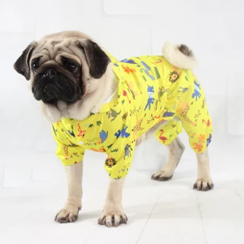 Köpek Yağmurluk Tulum Su Geçirmez Giyim için Köpek Yağmur Ceket Schnauzer Pug Fransız Bulldog Galce Corgi Giysileri Pet Kıyafet 2021 5