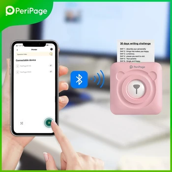 Orijinal PeriPage A6 Mini Fotoğraf Yazıcı Bluetooth Termal Mürekkepsiz Baskı için Cep Telefonu Android İOS Etiket Yazıcı için Kız Hediye