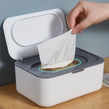 Yeni Plastik Doku kapaklı kutu ıslak doku tutucu bebek mendil kağıt saklama kutusu kağıt havlu dispenseri ev peçete organizatör 4