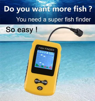 Sıcak Satış Alarm 100 M Taşınabilir Sonar LCD Balık Bulucu Balıkçılık cazibesi Sesli Iskandil Balıkçılık Bulucu