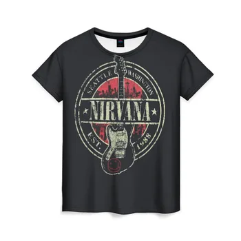 Kadın T-shirt 3D Nirvana 2