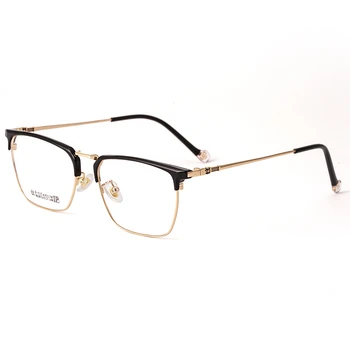 Saf Titanyum Ultra Hafif Rahat Erkek Gözlük Çerçevesi Miyopi Okuma Optik Reçete Büyük Çerçeve Kare Gözlük 0