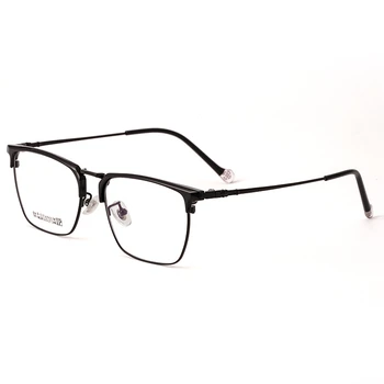 Saf Titanyum Ultra Hafif Rahat Erkek Gözlük Çerçevesi Miyopi Okuma Optik Reçete Büyük Çerçeve Kare Gözlük 5