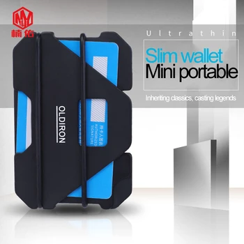 1 ADET Taşınabilir Alüminyum Alaşım Cüzdan EDC RFID Kredi kart tutucu Kartvizitlikler KIMLIK Kartı Çanta Paketi bozuk para cüzdanı Cüzdan dış ortam aracı