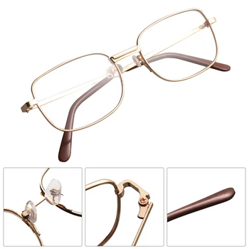Erkek Kadın okuma gözlüğü Şeffaf Len Metal Çerçeve Presbiyopik Gözlük Büyüteç Büyüteç Gözlük +1.0+1.5+2.0+2.5+3.0+3.5 +4.0 2