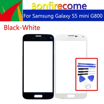 S5mini Dokunmatik Ekran Için Samsung Galaxy S5 mini G800F G800H G800 Ön Dış Cam dokunmatik ekran lensi 4.5