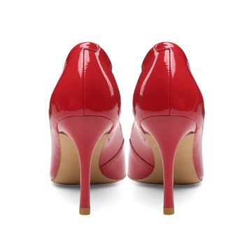 Kadın Pompaları Ayakkabı Patent Deri Ayakkabı Kadınlar Için Moda Sivri Burun Klasik Kadın Ayakkabı Ince Yüksek Topuk Ayakkabı Bayanlar Için Boyutu 1