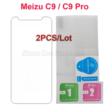 2 ADET Temperli Cam Meizu C9 C9 Pro Ekran Koruyucu Çizilmeye dayanıklı Akıllı telefon LCD filmi MEİZU C9Pro C9 Pro Cam Kapak 0