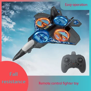 2.4 G Romote kontrol ışıkları F-22 avcı gökyüzü derebeyi Siklon dublör RC oyuncak EPP Jet uçak Drone elektrikli sinek çocuk hediye