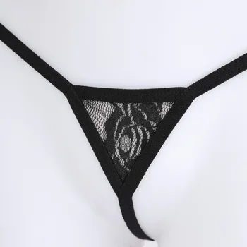 Kadın Crotchless Külot Dantel Şeffaf Külot Erotik Low Rise Thongs Seksi T-geri Iç Çamaşırı Mini G Dizeleri Bikini Iç Çamaşırı